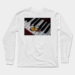 Beautiful Unique Red And Yellow Butterfly Long Sleeve T-Shirt